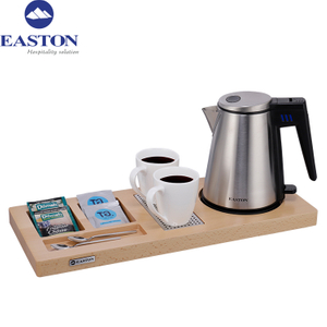 Preço baixo 0,8L Kettle elétrica de aço inoxidável com bandeja para hotéis