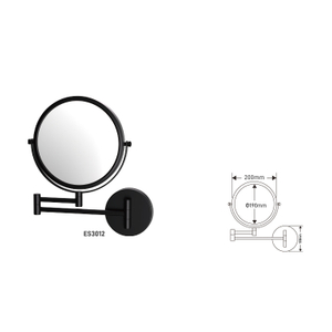 Maquiagem redonda de 4x Matt Black Mirror para a vaidade do banheiro do hotel